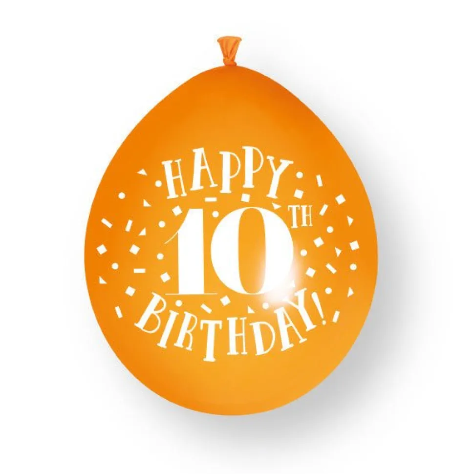 10 Jaar Ballonnen Gekleurd 23cm 10st
