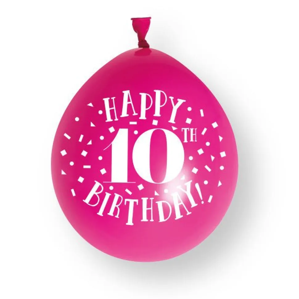 10 Jaar Ballonnen Gekleurd 23cm 10st