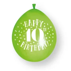 10 Jaar Ballonnen Gekleurd 23cm 10st