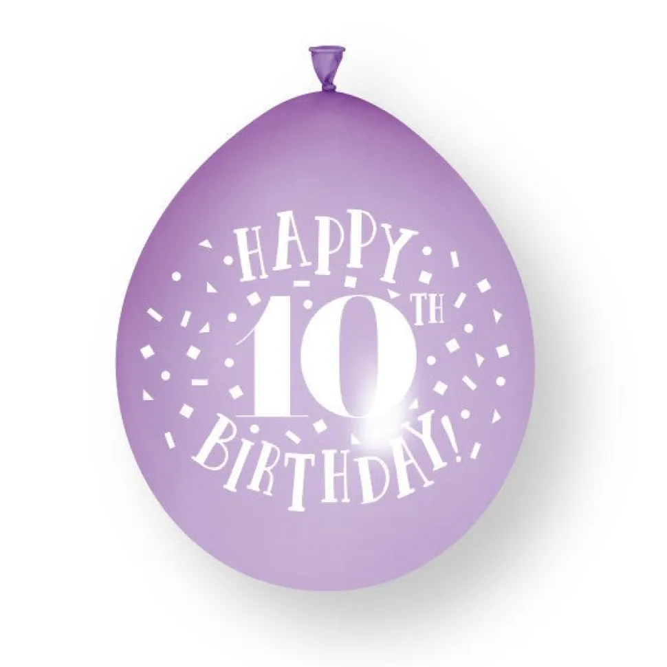 10 Jaar Ballonnen Gekleurd 23cm 10st