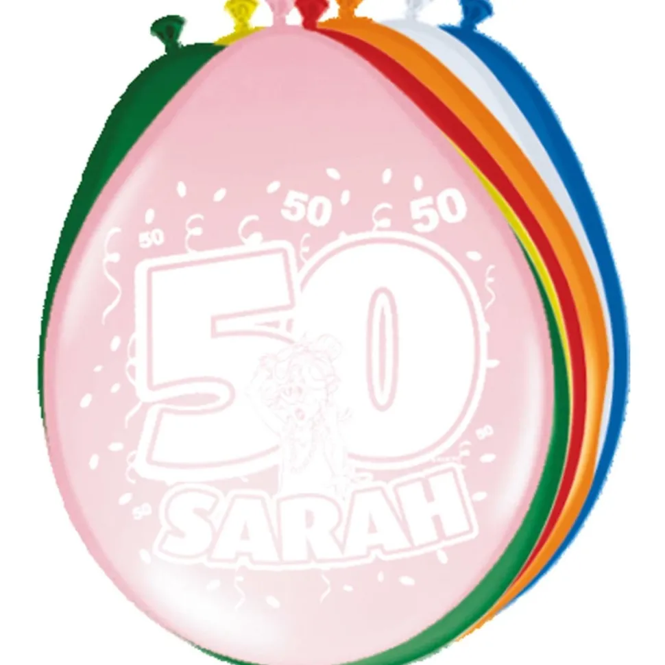50 Jaar Ballonnen Sarah 30cm 8st