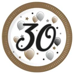 30 Jaar Borden Papier 23cm 8st