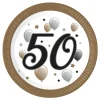 50 Jaar Borden Papier 23cm 8st