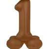 1 Jaar Cijfer Ballon Bruin Mat 72cm