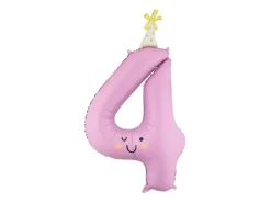 4 Jaar Cijfer Ballon Lavendel Leeg 86cm