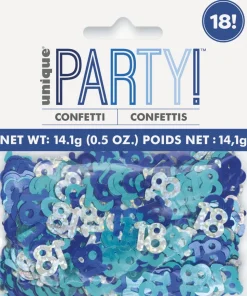 18 Jaar Confetti Zak Blauw 14gr