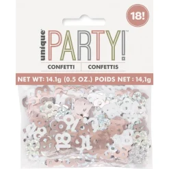 18 Jaar Confetti Zak Rose Goud 14gr
