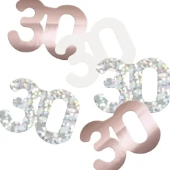 30 Jaar Confetti Zak Rose Goud 14gr