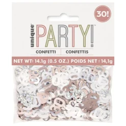 30 Jaar Confetti Zak Rose Goud 14gr