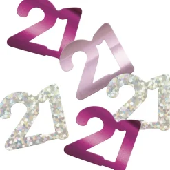21 Jaar Confetti Zak Roze 14gr