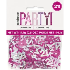 21 Jaar Confetti Zak Roze 14gr