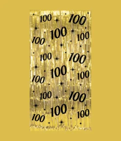 100 Jaar Deurgordijn Goud Zwart