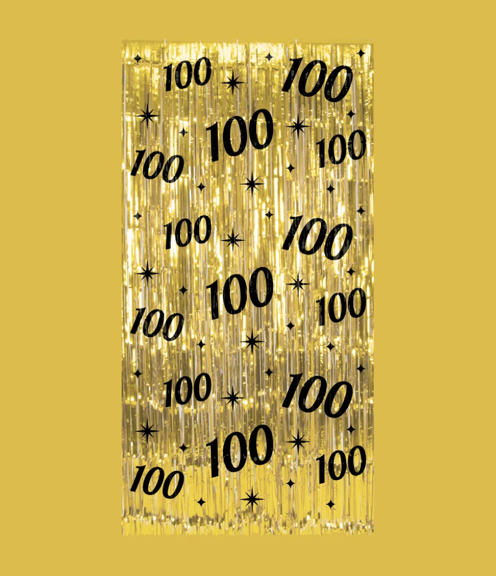 100 Jaar Deurgordijn Goud Zwart