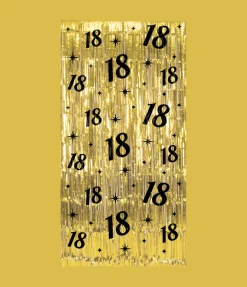 18 Jaar Deurgordijn Goud Zwart