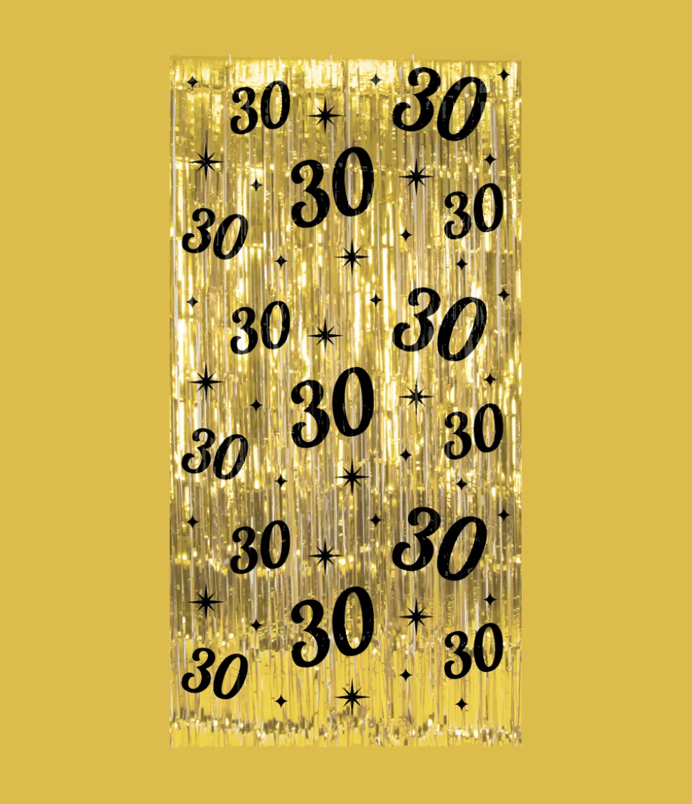 30 Jaar Deurgordijn Goud Zwart