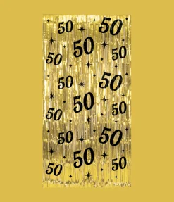 50 Jaar Deurgordijn Goud Zwart