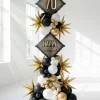 70 Jaar Folie Ballon Zwart Goud Leeg 46cm