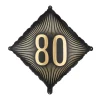 80 Jaar Folie Ballon Zwart Goud Leeg 46cm