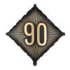 90 Jaar Folie Ballon Zwart Goud Leeg 46cm