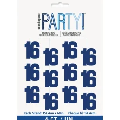 16 Jaar Hangdecoratie Blauw 1,52m