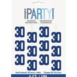 30 Jaar Hangdecoratie Blauw 1,52m