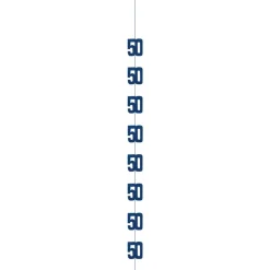 50 Jaar Hangdecoratie Blauw 1,52m