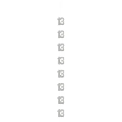 13 Jaar Hangdecoratie Zilver 1,52m