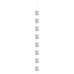 18 Jaar Hangdecoratie Zilver 1,52m