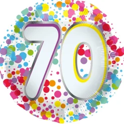 70 Jaar Helium Ballon Leeg 45cm