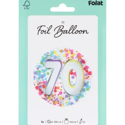 70 Jaar Helium Ballon Leeg 45cm