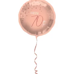 70 Jaar Helium Ballon Roze Elegant Lush Blush Leeg 45cm