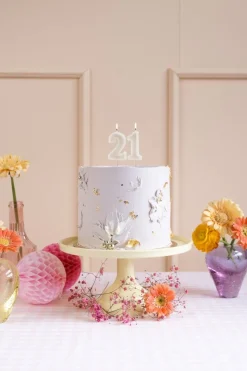 1 Jaar Kaars Beige 10cm