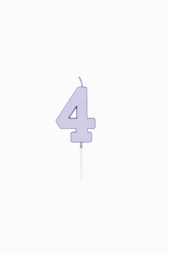 4 Jaar Kaars Lila 4,5cm