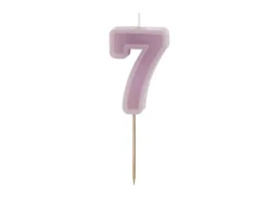 7 Jaar Kaars Paars 10cm
