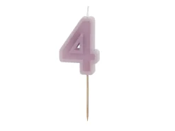 4 Jaar Kaars Paars 10cm