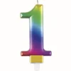 1 Jaar Kaars Regenboog 9,5cm