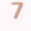 7 Jaar Kaars Rose Goud 10,5cm