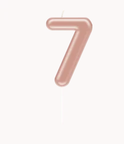 7 Jaar Kaars Rose Goud 10,5cm