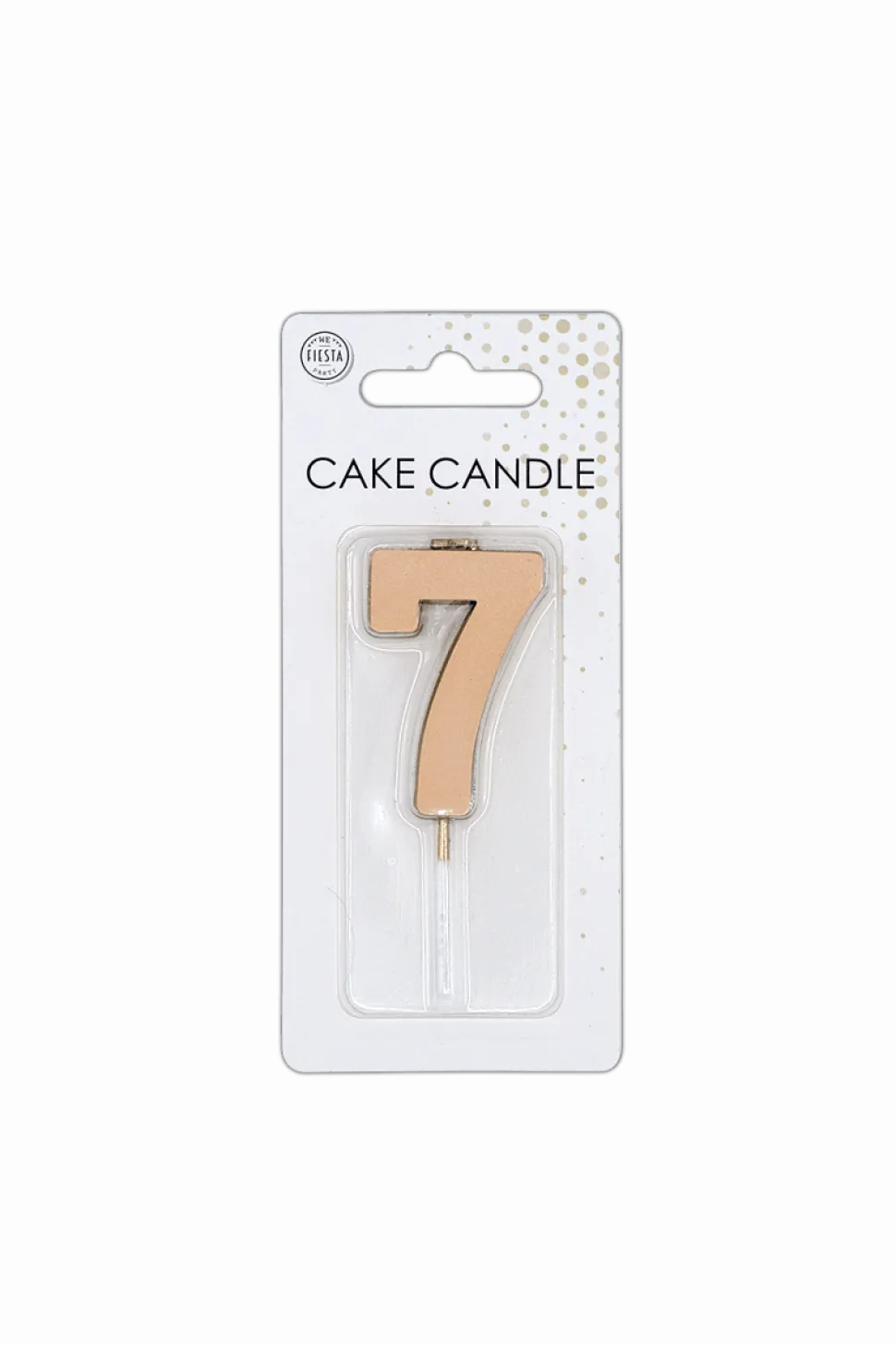 7 Jaar Kaars Rose Goud Metallic 4,5cm