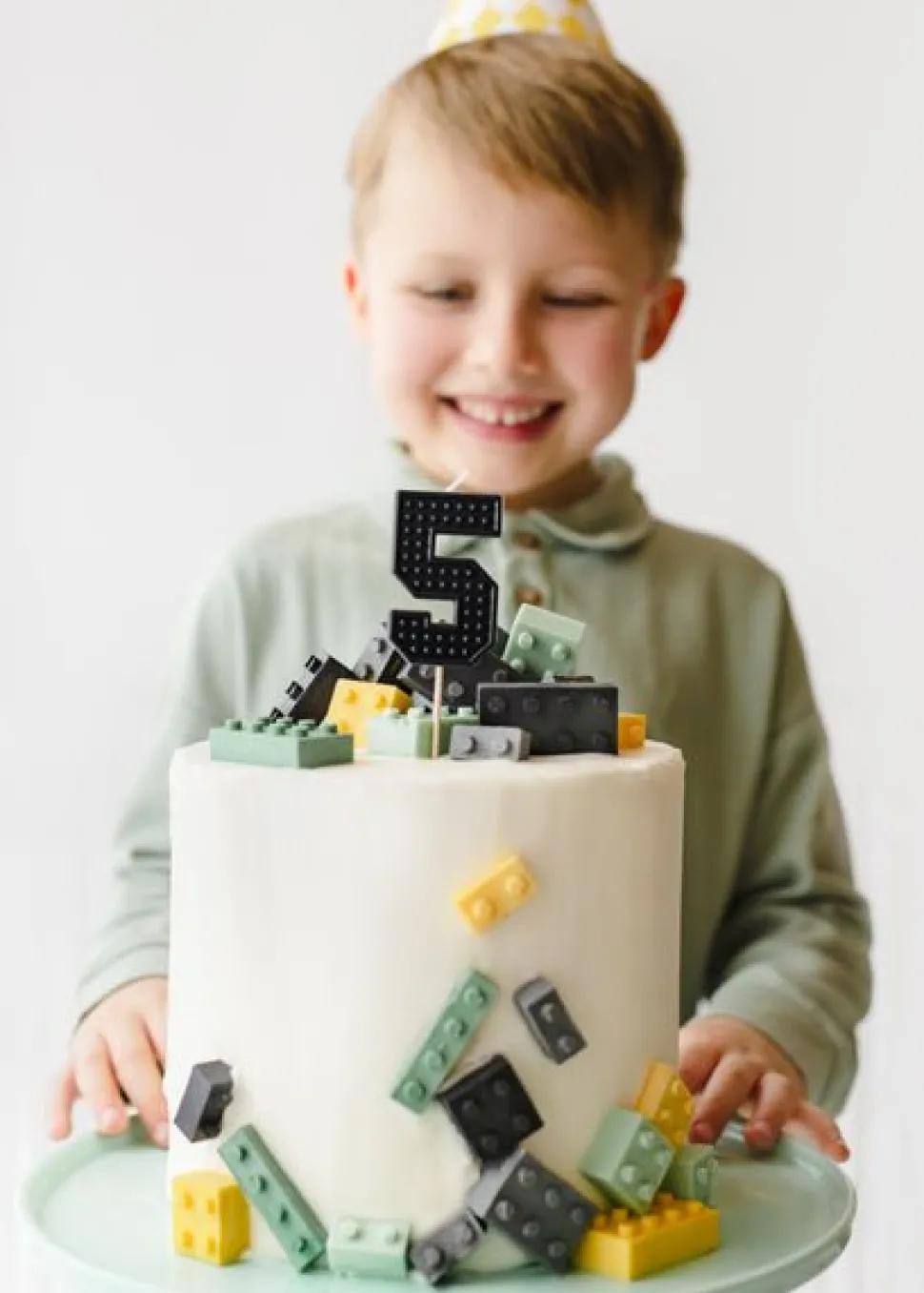 5 Jaar Kaars Zwart 6cm