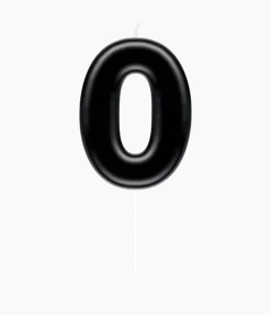 0 Jaar Kaars Zwart 10,5cm
