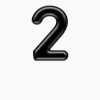 2 Jaar Kaars Zwart 10,5cm