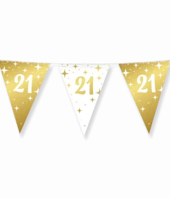 21 Jaar Slinger Wit Goud 1m
