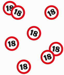 18 Jaar Tafelconfetti 2,5cm