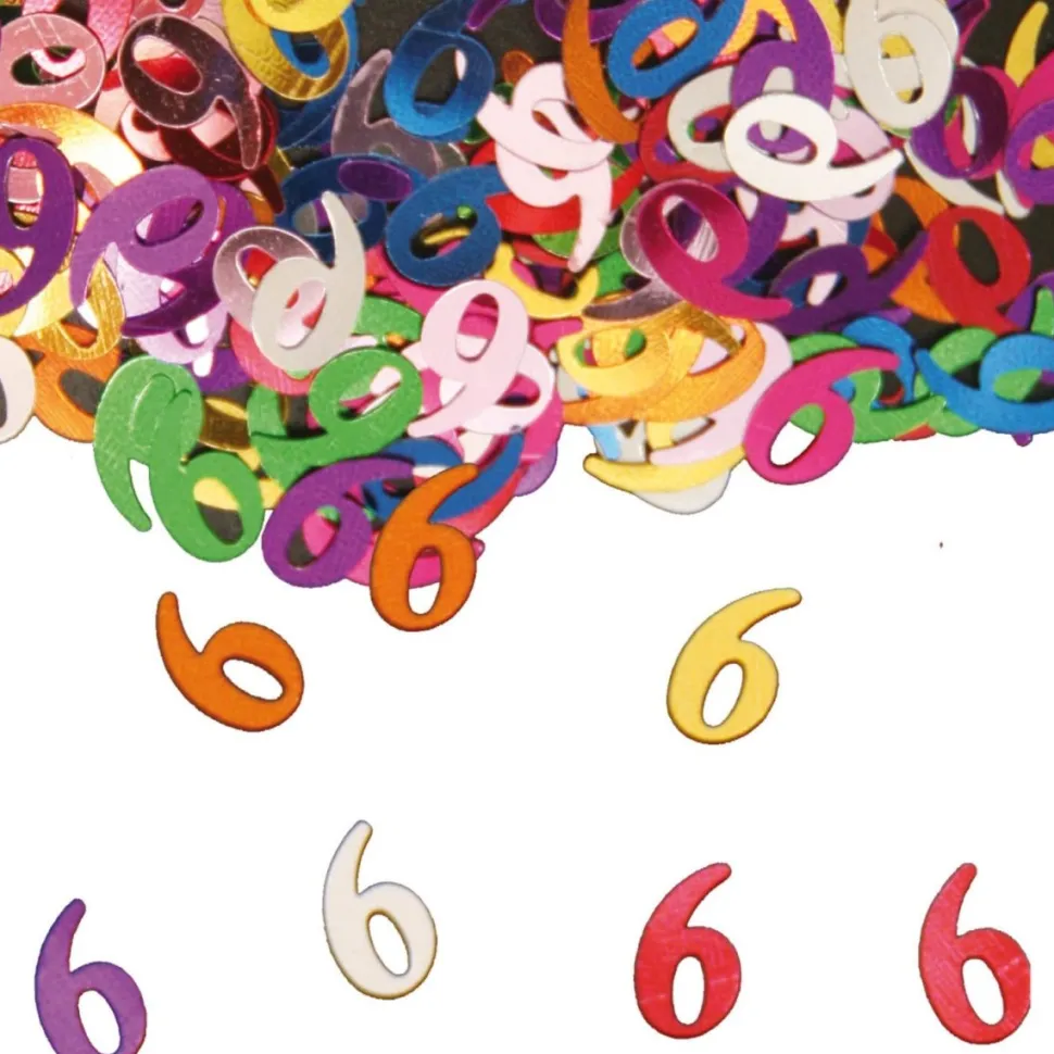 6 Jaar Tafelconfetti Gekleurd 14gr