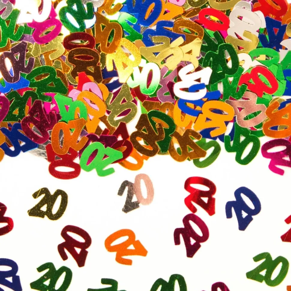 20 Jaar Tafelconfetti Gekleurd 14gr