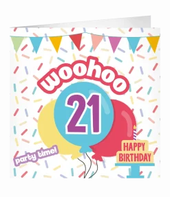 21 Jaar Wenskaart 23cm