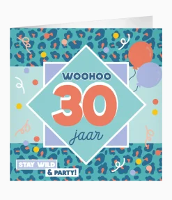 30 Jaar Wenskaart 23cm