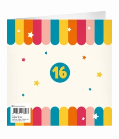 16 Jaar Wenskaart 23cm