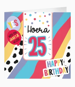 25 Jaar Wenskaart 23cm